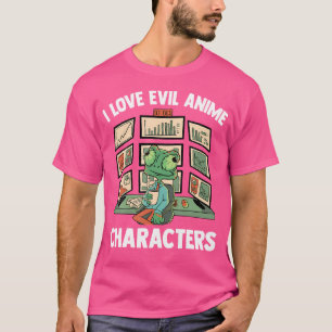 Kawaii I Love Evil Anime Personages Otaku Chameleo T-shirt