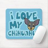 Kawaii I Love My Black & Tan Chihuahua Muismat (Met muis)
