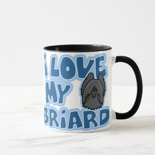 Kawaii I Love My Briard (Black) Mok (Rechts)