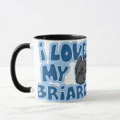 Kawaii I Love My Briard (Black) Mok (Links)
