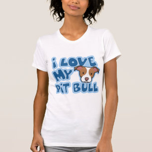 Kawaii I Love My Pit Bull Women's T-shirt