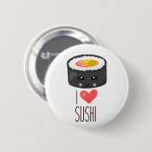 Kawaii I Love Sushi Ronde Button 5,7 Cm (Voorkant /achterkant)