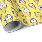 Kawaii Ice Cream Animals die papier verpakken (Rol Hoek)