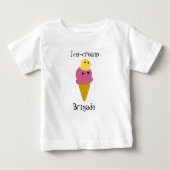 Kawaii Ice Cream Cone Baby T-Shirt (Voorkant)