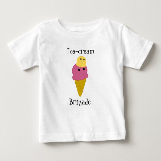 Kawaii Ice Cream Cone Baby T-Shirt (Voorkant)