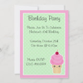 Kawaii Ice Cream Cone Birthday Party Kaart (Voorkant)