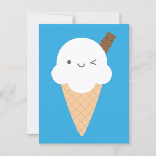 Kawaii Ice Cream Cone Briefkaart