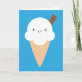 Kawaii Ice Cream Cone Kaart (Voorkant)