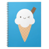 Kawaii Ice Cream Cone Notitieboek (Voorkant)