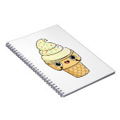 Kawaii Ice Cream Cone Notitieboek (Rechterzijde)