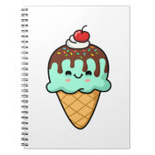 Kawaii Ice Cream Cone Notitieboek (Voorkant)