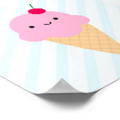 Kawaii Ice Cream Cone Poster (Hoek)