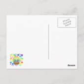 Kawaii Ice Cream Cone Rainbow-Stippen Briefkaart (Achterkant)