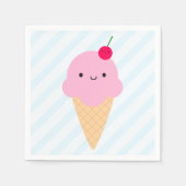 Kawaii Ice Cream Cone Servetten (Voorkant)