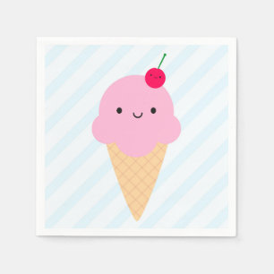 Kawaii Ice Cream Cone Servetten