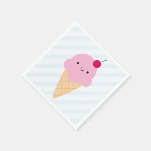 Kawaii Ice Cream Cone Servetten (Hoek)