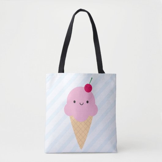 Kawaii Ice Cream Cone Tote Bag (Voorkant)