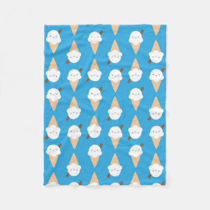 Kawaii Ice Cream Cones Fleece Deken