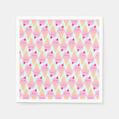 Kawaii Ice Cream Cones Servetten (Voorkant)