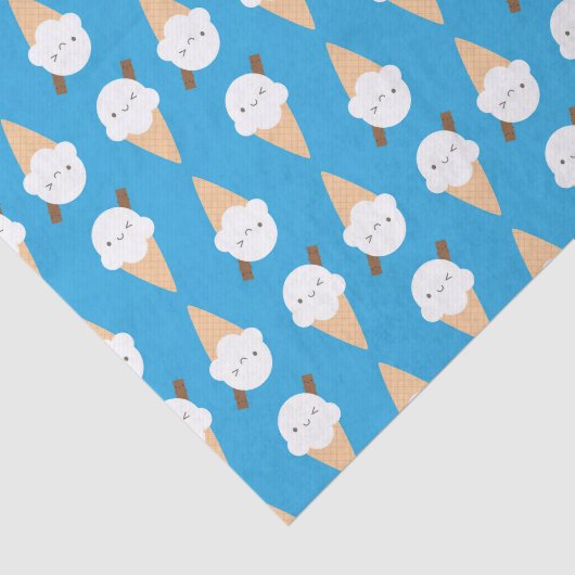 Kawaii Ice Cream Cones Tissuepapier (Detail)