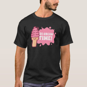 Kawaii Ice Cream Cute Strawberry Ice Cream T-shirt