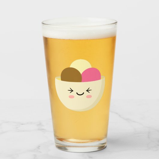Kawaii Ice Cream Glas (Voorkant gevuld)