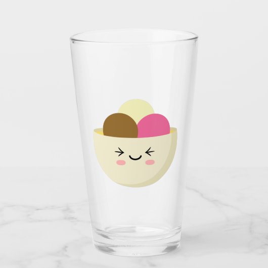 Kawaii Ice Cream Glas (Voorkant)