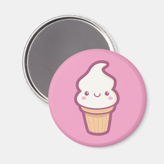 Kawaii Ice Cream Kegelmagneet Magneet (Voorkant / Achterkant)