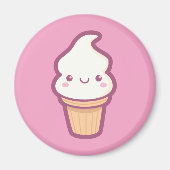 Kawaii Ice Cream Kegelmagneet Magneet (Voorkant)