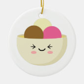 Kawaii Ice Cream Keramisch Ornament (Voorkant)