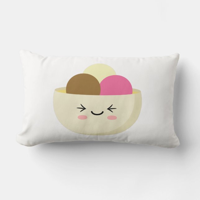 Kawaii Ice Cream Kussen (Voorkant)