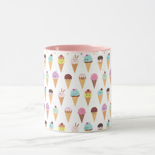 Kawaii Ice Cream Mok (Midden)