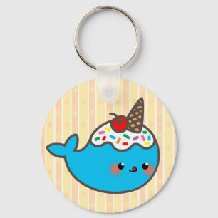 Kawaii Ice Cream Narwhal Sleutelhanger