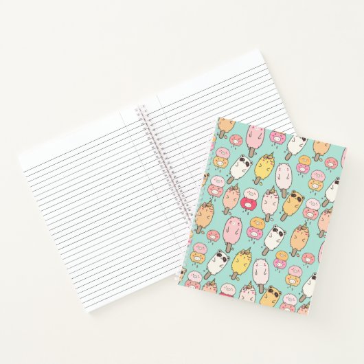 Kawaii Ice Cream Notitieboek (Binnen)