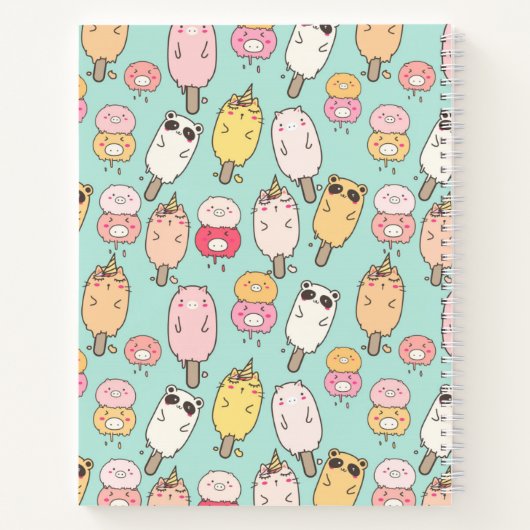 Kawaii Ice Cream Notitieboek (Achterkant)