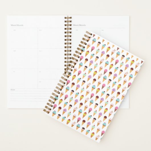Kawaii Ice Cream Patroon Planner (Display)