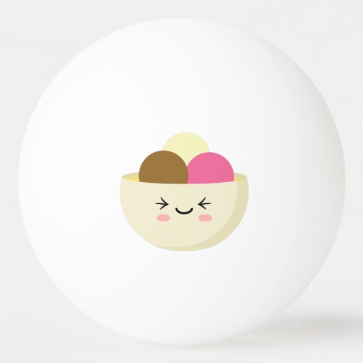 Kawaii Ice Cream Pingpongbal (Voorkant)
