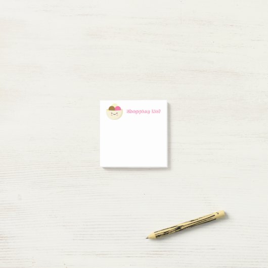 Kawaii Ice Cream Post-it® Notes (Op bureau)