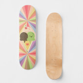 Kawaii Ice Cream Rainbow Persoonlijk Skateboard (Voorkant)