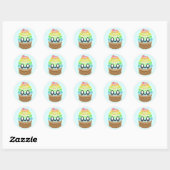 Kawaii Ice Cream Regenboog Strooiingen Ronde Sticker (Vel)