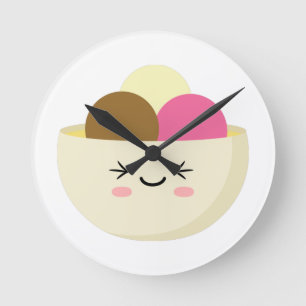 Kawaii Ice Cream Ronde Klok