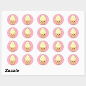 Kawaii Ice Cream Ronde Sticker (Vel)