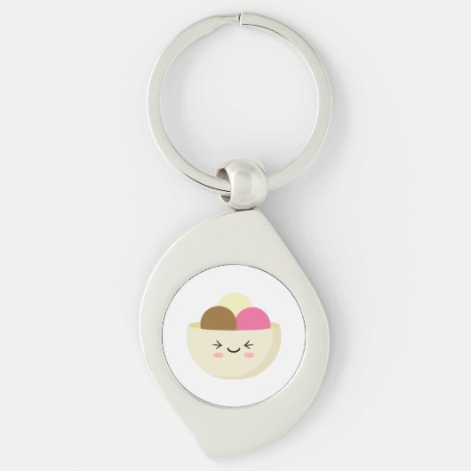 Kawaii Ice Cream Sleutelhanger (Voorkant)