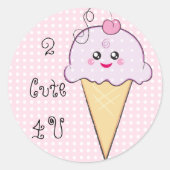 Kawaii Ice-Cream Sticker (Voorkant)