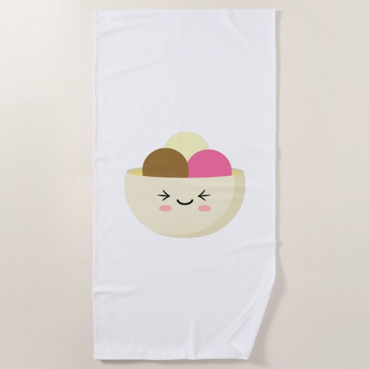 Kawaii Ice Cream Strandlaken (Voorkant)