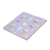 Kawaii Ice Cream Sweets Pattern Tegeltje (Zijkant)