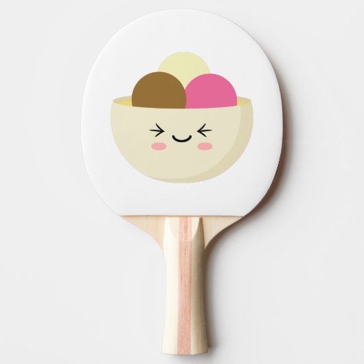Kawaii Ice Cream Tafeltennisbatje (Voorkant)