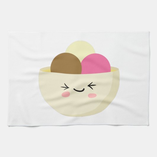 Kawaii Ice Cream Theedoek (Horizontaal)