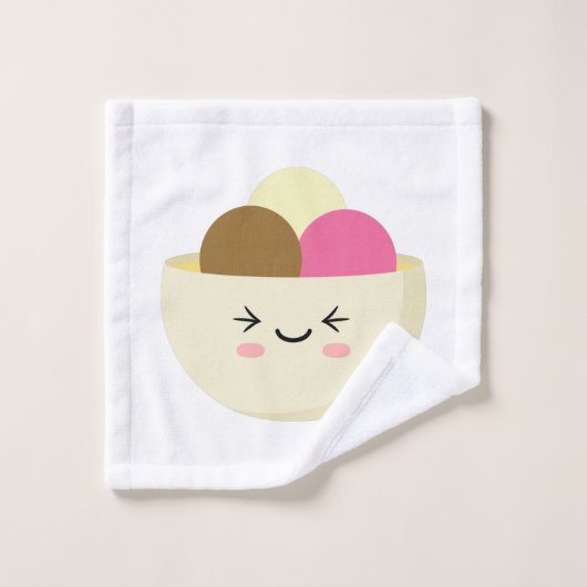 Kawaii Ice Cream Washandje (Wasdoekje)