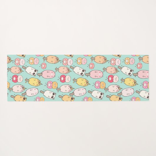 Kawaii Ice Cream Yogamat (Achterkant (horizontaal))